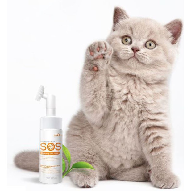 🐶🐱🐾 BỌT RỬA CHÂN SOS THÚ CƯNG CHO MÈO 150ML 🐶🐱🐾