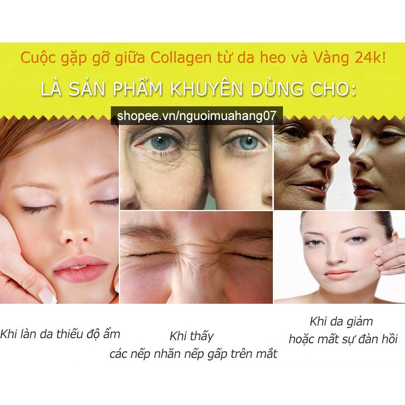 Mặt Nạ Ngủ SNP Chống Lão Hóa Tinh Chất Vàng Và Collagen SNP Gold Collagen Sleeping Pack (1 Gói / 4ml)