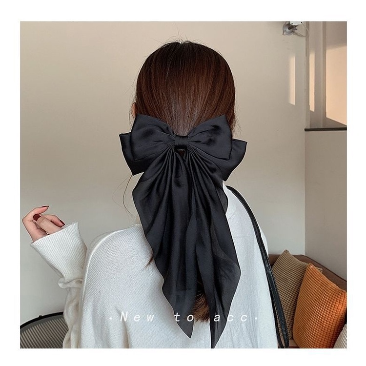 Kẹp Tóc Hình Nơ Đính Ngọc Trai Phong Cách Hàn Quốc Cho Bé Gái