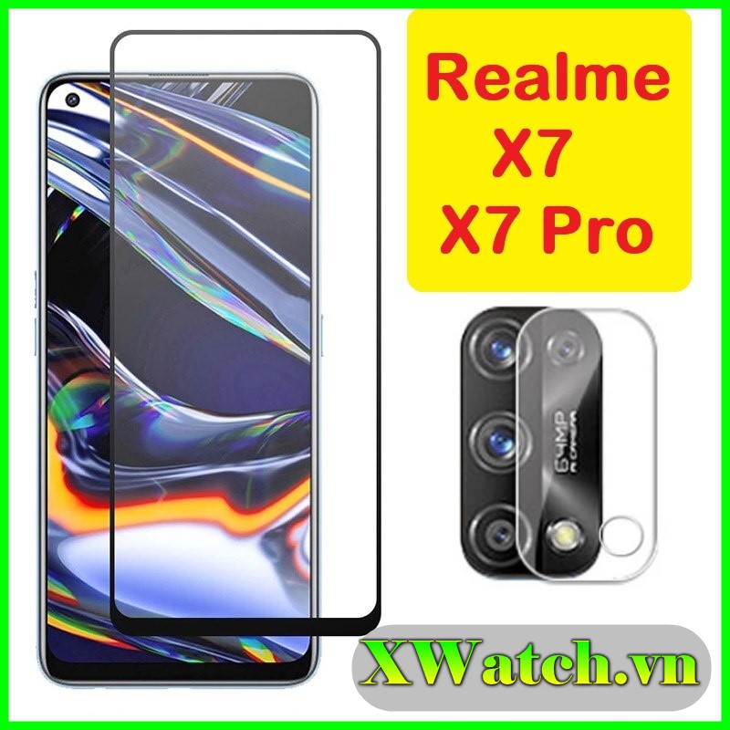 Cường lực Full màn Realme C21 c21y v15 C17 C25 C20 C11 C12 C15 Realme X7 / Realme X7 pro , Cường lực dẻo Camera