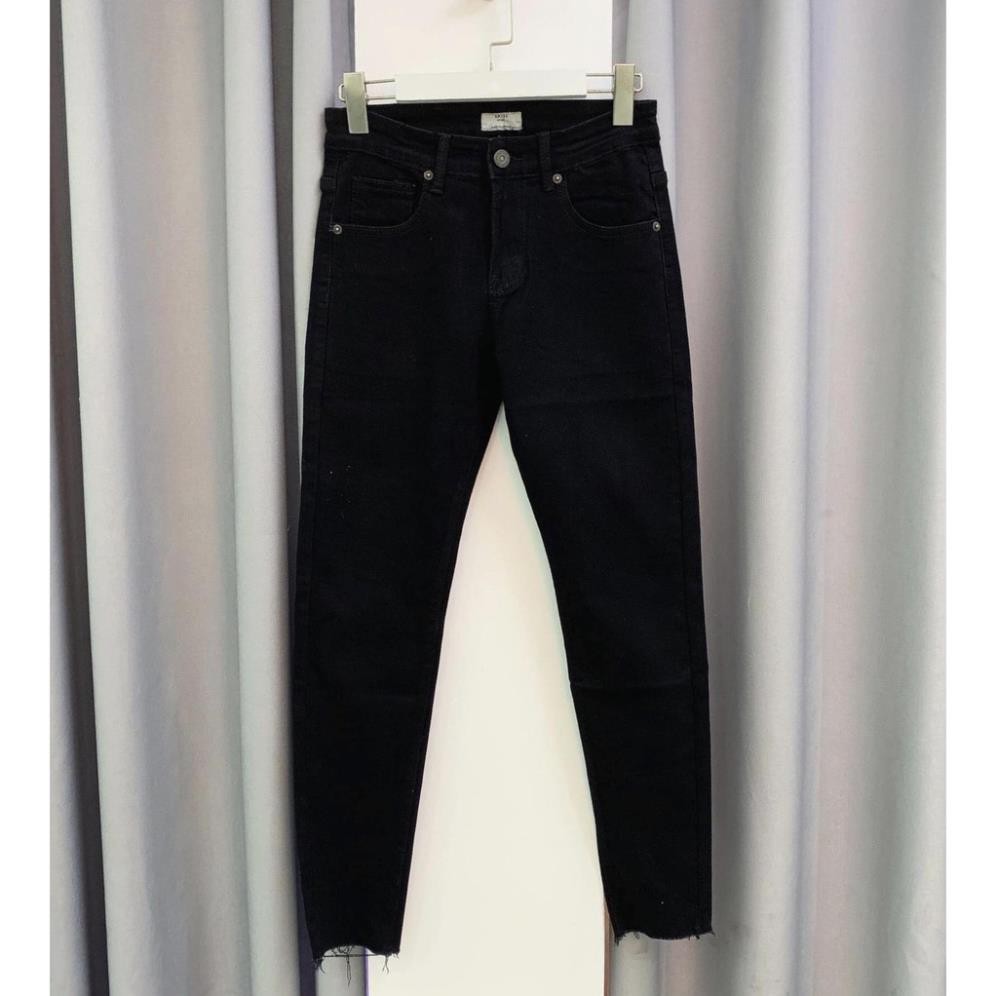 [Tiền Nào Của Đấy]Quần Jeans Nam Đen Trơn Vải Co Giãn, Không Phai Màu Dáng Skinny Phong Cách Hàn Quốc -J01 | BigBuy360 - bigbuy360.vn