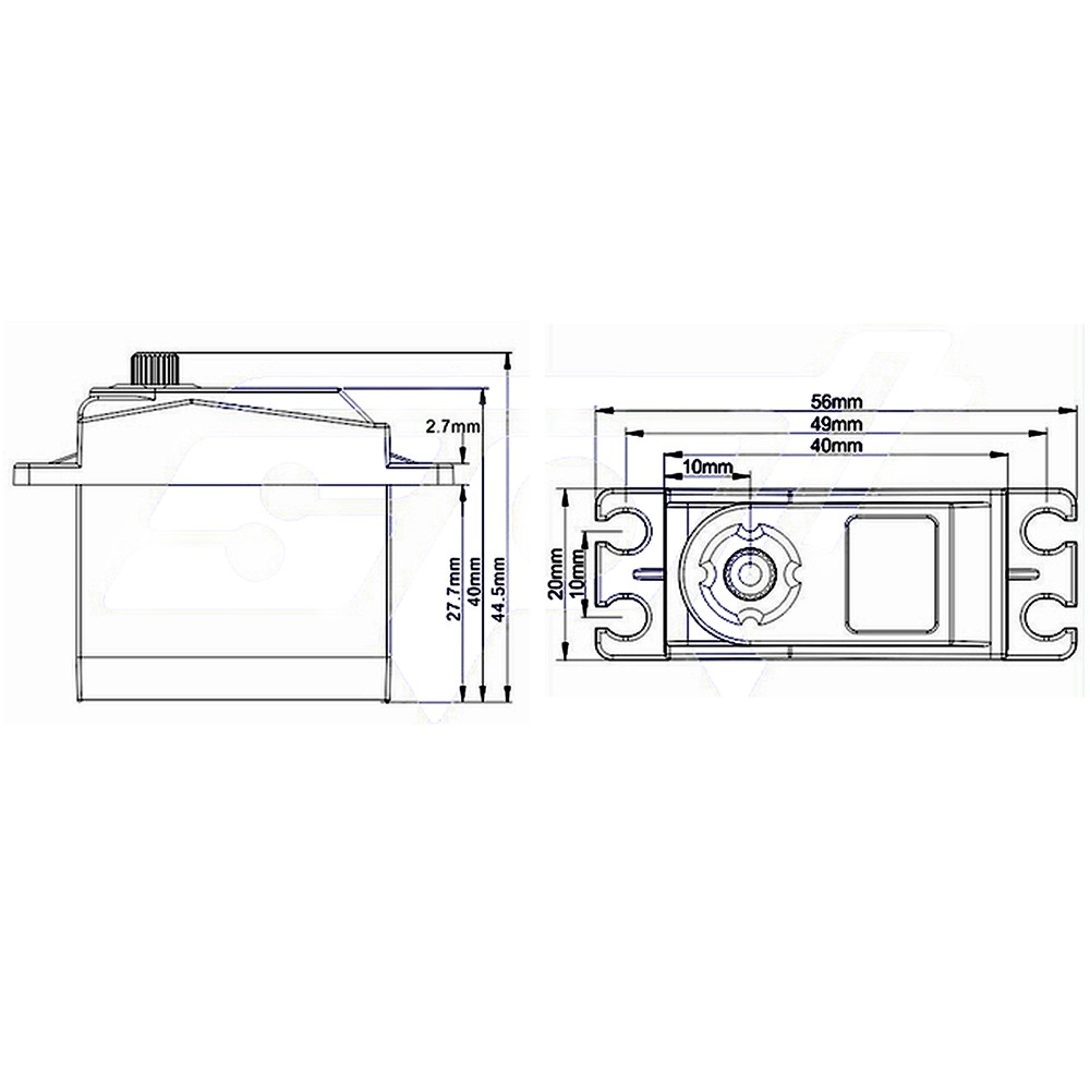 Động Cơ Servo Spt 5435LV 35kg Chống Thấm Nước Cho Xe Điều Khiển TRX4 Crawler Airplabe Angle 180° 270°