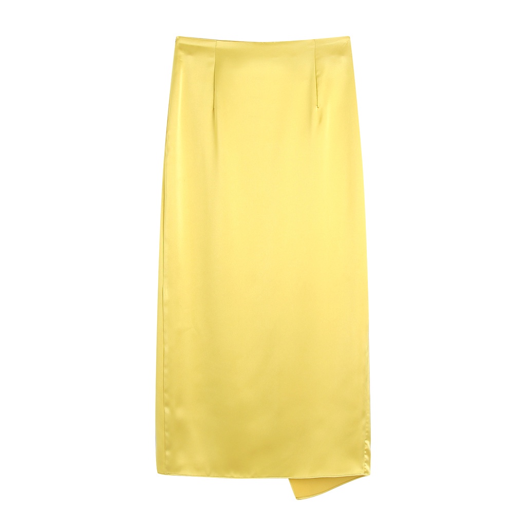 Áo Zara chemise hoa vàng và chân váy lụa vàng sang đẹp AVH4SMV40G10 Hot