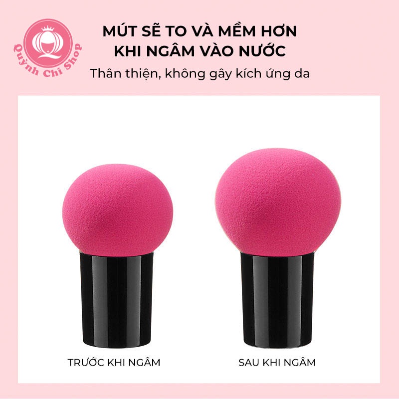 Bông trang điểm, mút tán kem nền phấn phủ Maycreate 4 màu - Hình Cây Nấm có tay cầm | BigBuy360 - bigbuy360.vn