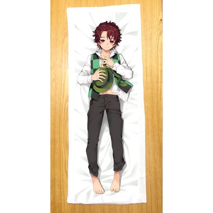 Gối ngủ anime Kamado Tanjirou dài 40cm x 1m /Gối ôm Kimetsu no yaiba Kamado Tanjirou