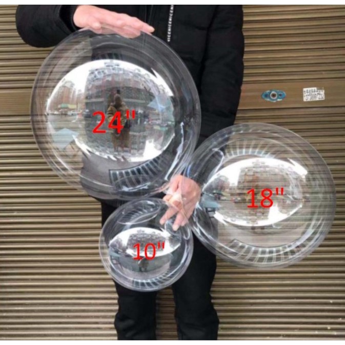 Bong bóng Jumbo Trong suốt nhựa PE Bobo 18" 24" trang trí sinh nhật, Bong Bóng Trong Suốt in Happy Birthday tiệc cưới