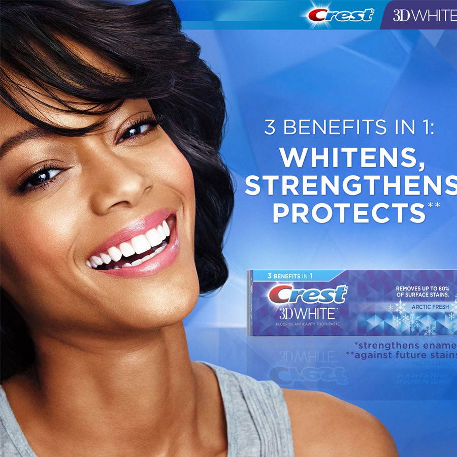 Kem đánh răng Crest Arctic Fresh - Giúp trắng răng vượt trội và cho hơi thở thơm mát dài lâu