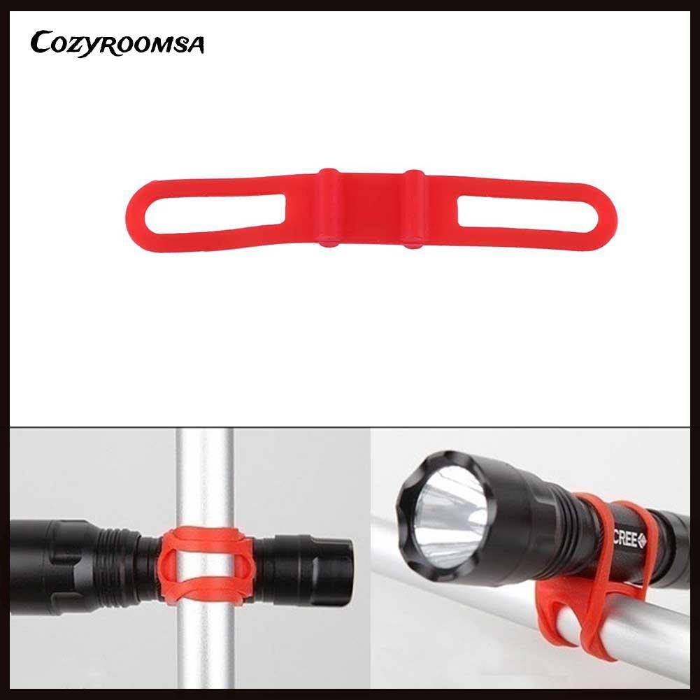Dây Silicone Đàn Hồi Buộc Đèn Pin Cho Xe Đạp Leo Núi