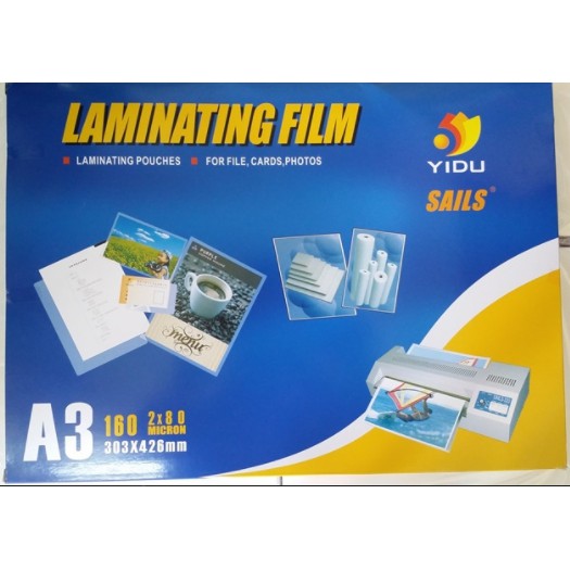 Màng Ép Nhựa Plastic Khổ A3 [ 310 * 430mm ] Hiệu Yidu [ 100 Tờ / 1 Xấp ]