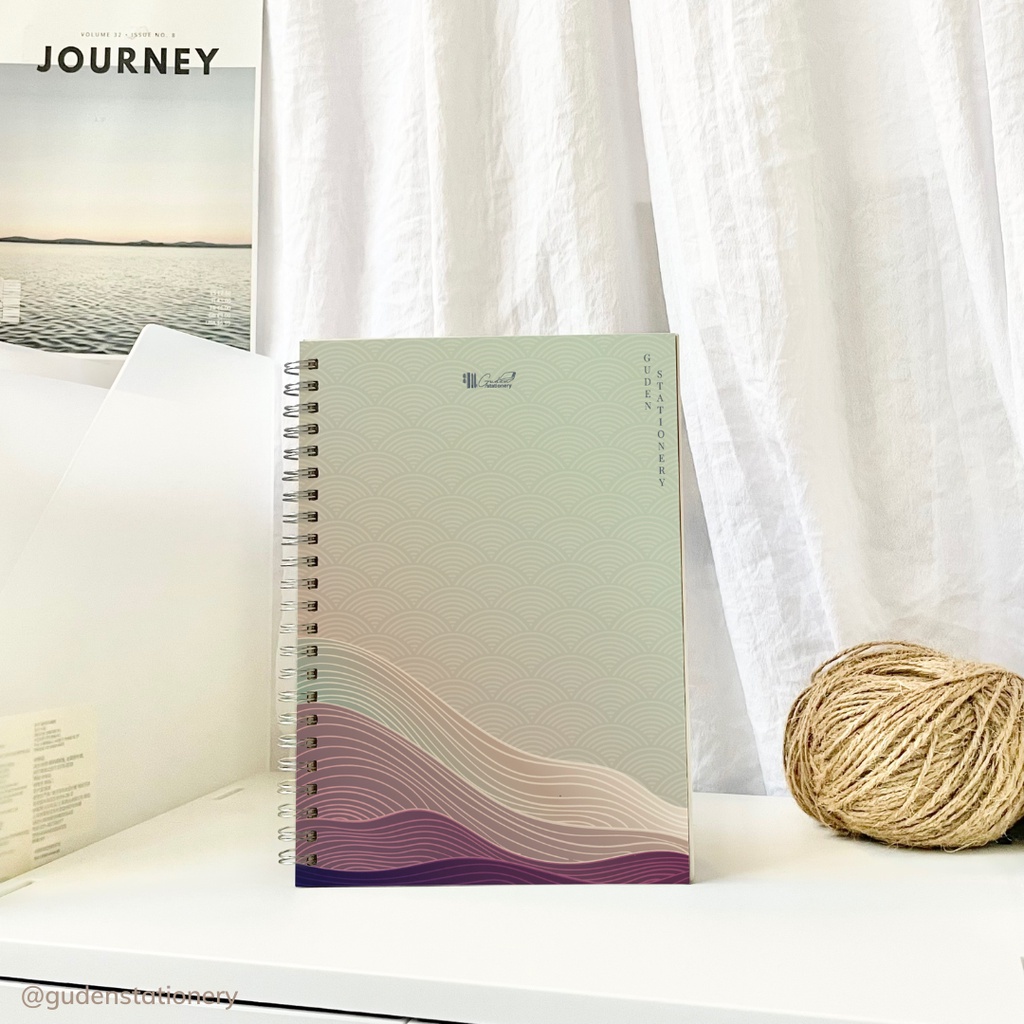Sổ tay cỡ A5 sóng Nhật Bản ver2 120 trang_Guden Stationery