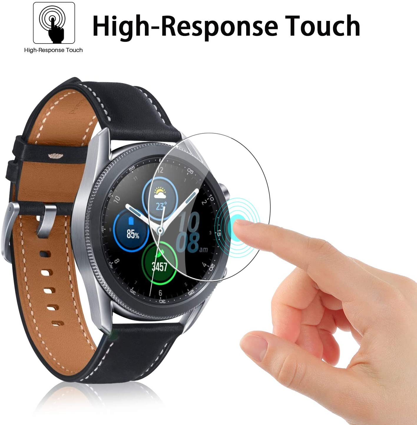 Kính cường lực bảo vệ màn hình đồng hồ chống trầy xước / dấu vân tay cho Samsung Galaxy Watch 3 41mm 45mm