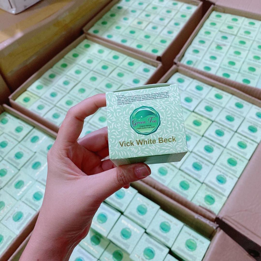 KEM TRÀ XANH VICK WHITE BECK TRẮNG DA- MỤN- THÂM NÁM 15g