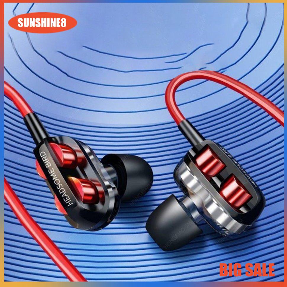 【SUN】Fashion Wired Ear Stereo Headphone Bass Subwoofer For Phone Sport Headset