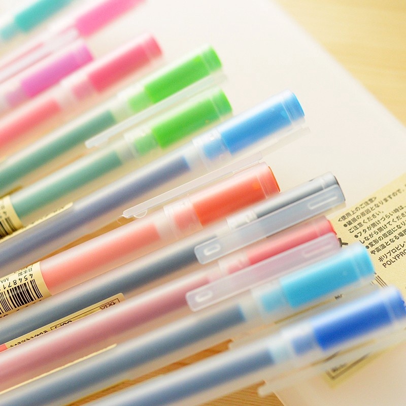 Set 12 bút mực gel “MUJI LOOK-ALIKE” 12 màu ngòi 0.5