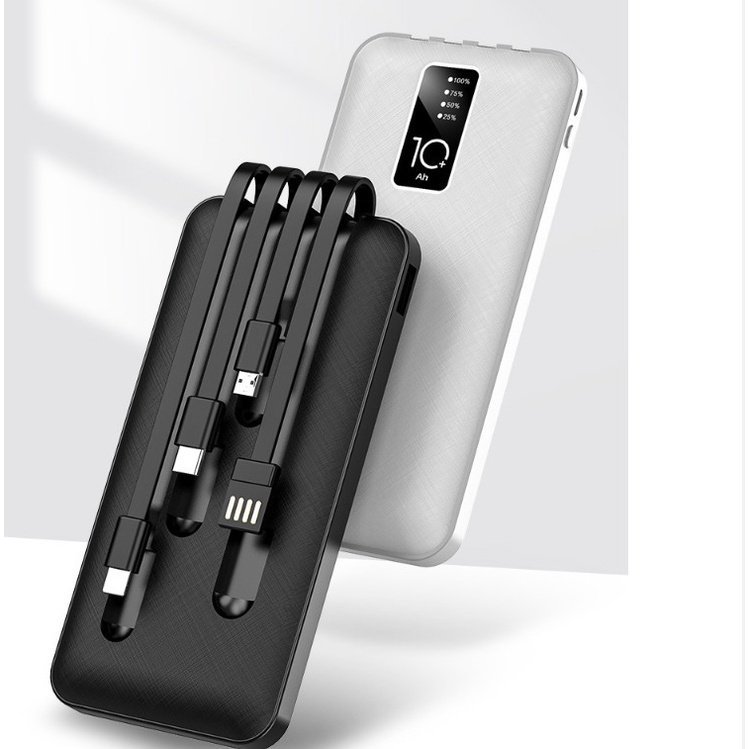 Sạc Dự Phòng 10000mAh Thế Hệ Mới Có Đèn LED Kiểu Dáng Nhỏ Gọn