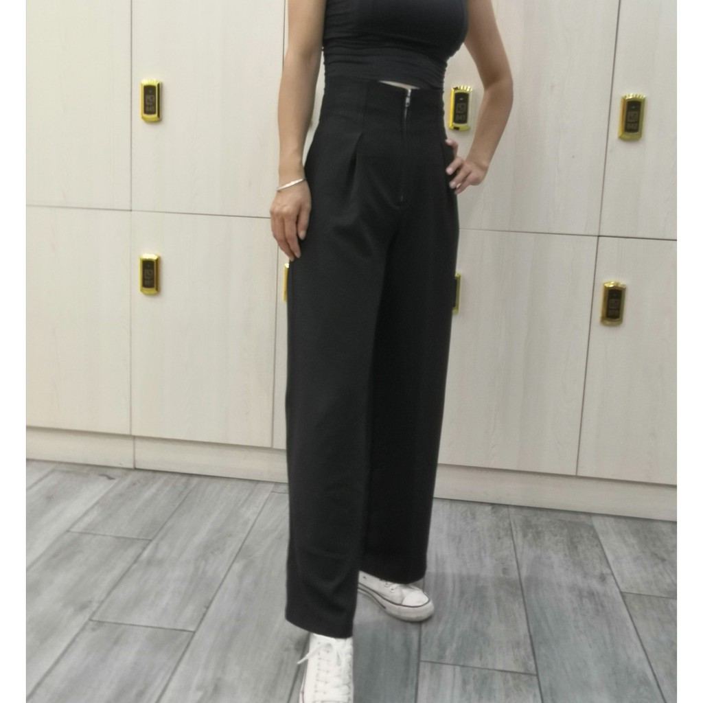 Quần ống suông khóa giữa cạp cao loại 1 kèm hình thật | BigBuy360 - bigbuy360.vn