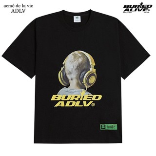 [ĐƯỢC PHÉP KIỂM HÀNG] Áo thun ADLV x Buried Alive cậu bé headphone vàng và xanh
