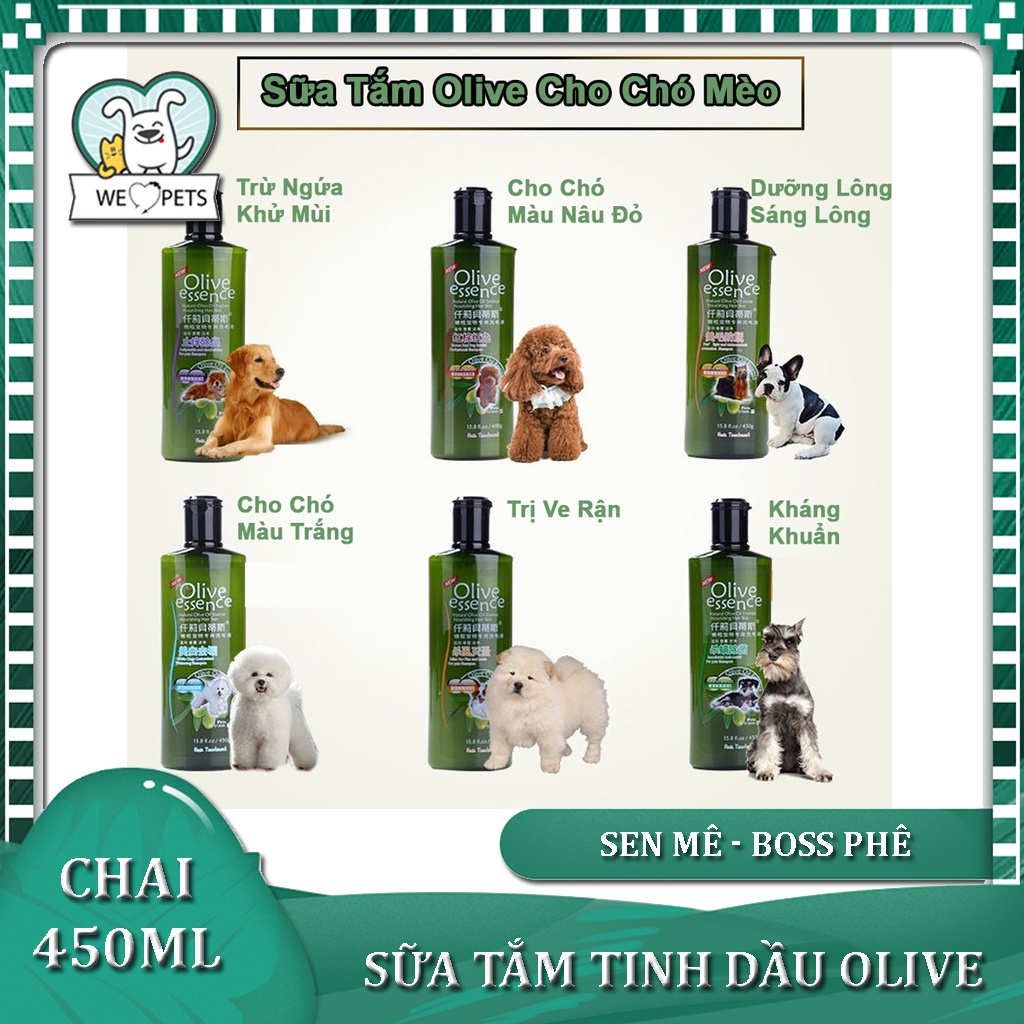 Sữa Tắm Olive Essence tinh dầu oliu 450ml Cho Chó Mèo - Lida Pet Shop