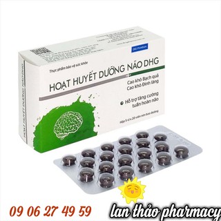 HOẠT HUYẾT DƯỠNG NÃO DHG HỘP 100 VIÊN GIÁ TỐT