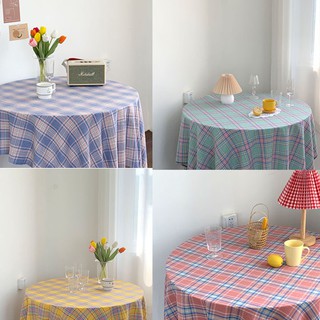 Khăn Trải Bàn Thảm Picnic Caro Flannel Tone Màu Pastel