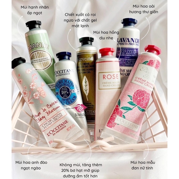 Kem dưỡng da tay Loccitane 30ml và 150ml fullbox