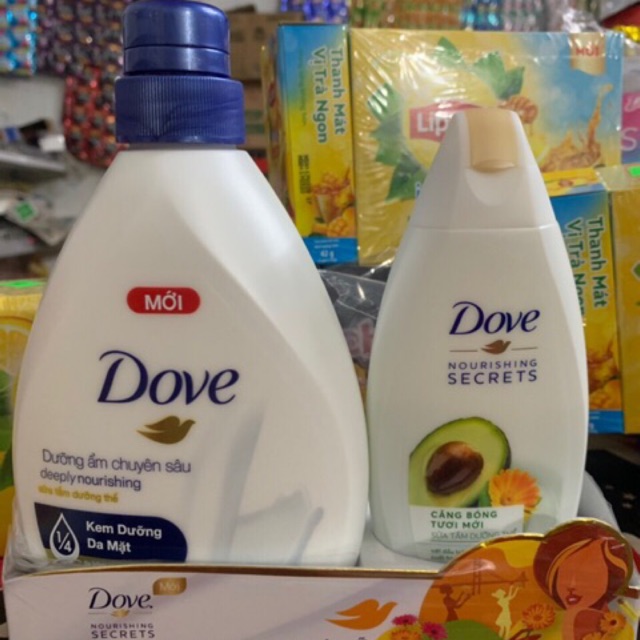 SỮA TẮM DƯỠNG THỂ DOVE 530ML tặng sữa tắm bơ