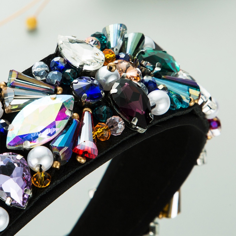 Flgo Băng Đô Đính Hạt Ngọc Trai Nhân Tạo Nhiều Màu Sang Trọng Phong Cách Baroque Cổ Điển Dành Cho Nữ