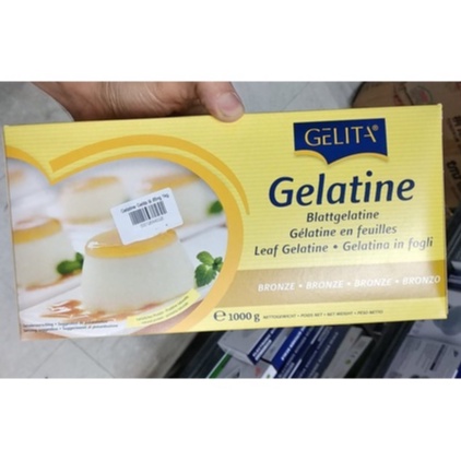 LÁ GELATIN Đức gelatin bột gelatin hữu cơ nhập khẩu chính hãng EWALD/GELITA HỘP 1KG
