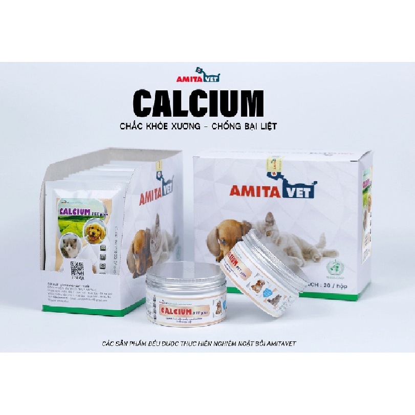 Bổ xung Canxi cho chó mèo CALCIUM vị phomai giúp chắm sóc thú cưng chắc khỏe phát triển xương