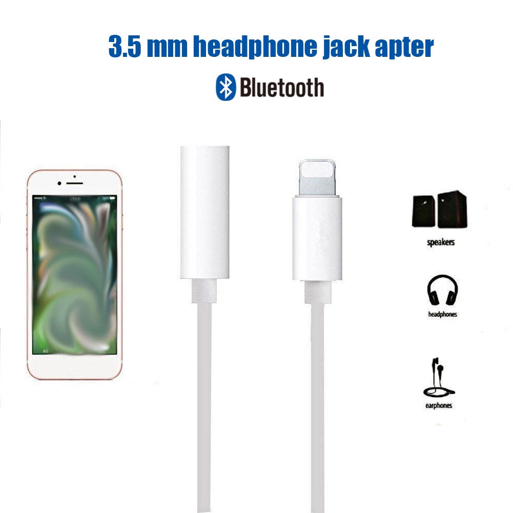 100% cho iPhone Lightning sang 3.5mm Jack tai nghe Cáp âm thanh Đầu nối Bộ điều hợp Jack tai nghe