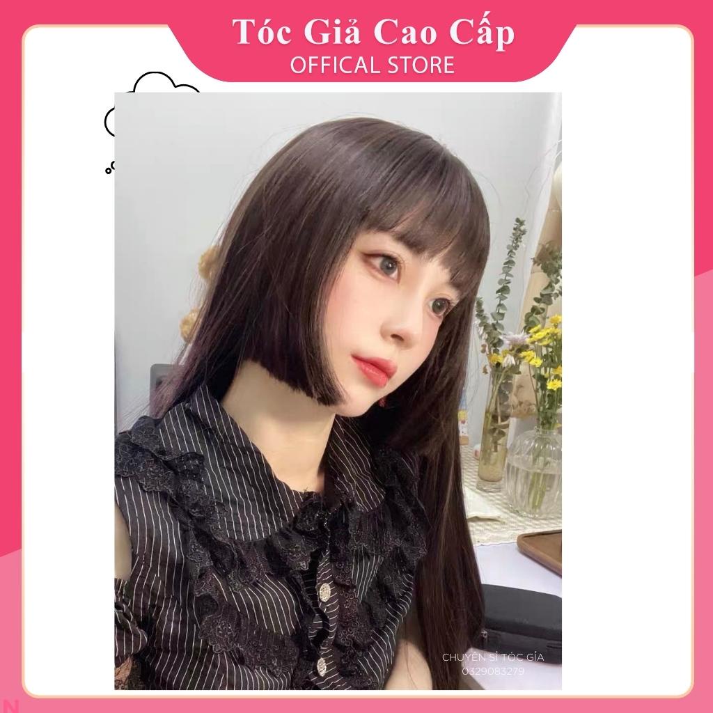 Tóc giả nữ nguyên đầu mái dày đủ mẫu, tặng kèm lưới trùm wig, BHT026