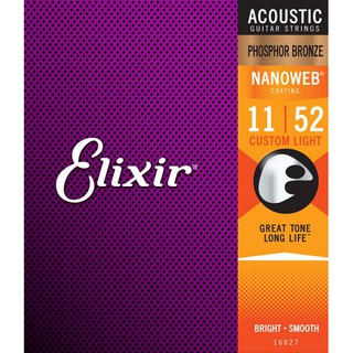 USA Elixir Nanoweb 16027 (11-52) - Dây Đàn Guitar Thùng