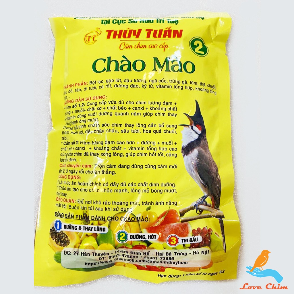 Cám Chào Mào, Cám chim Chào Mào Thúy Tuấn, Cám Thúy Tuấn LOVECHIM (200 Gram)