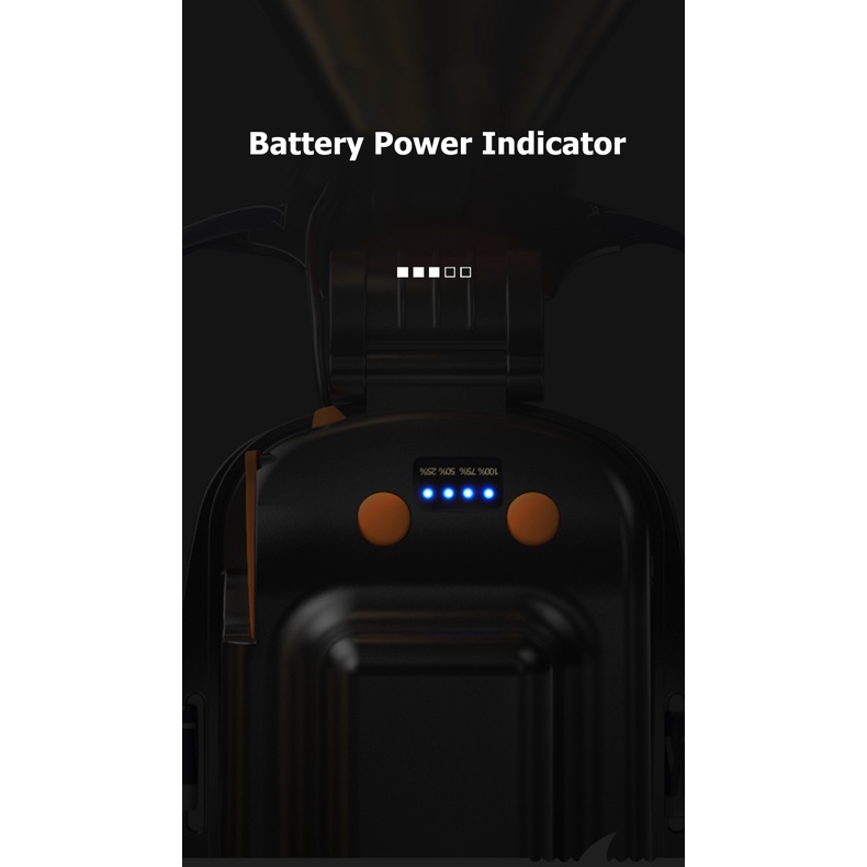 Đèn pin đội đầu SMILING SHARK K199 bóng LED ánh sáng trắng/vàng/xanh lam sạc điện chống nước IPX6