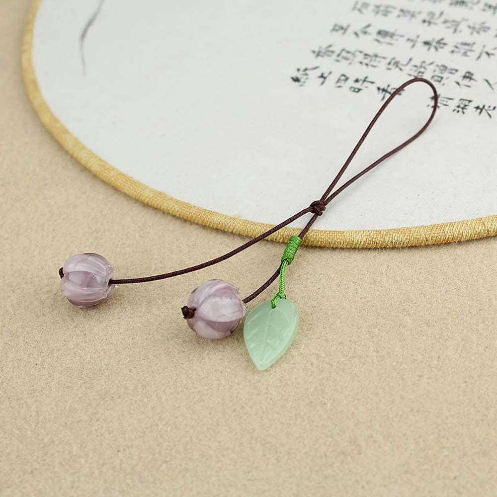 [COD] Dây Treo Điện Thoại Di Động Mặt Hình Chuông Hoa Lan May Mắn Nhiều Màu Sắc
