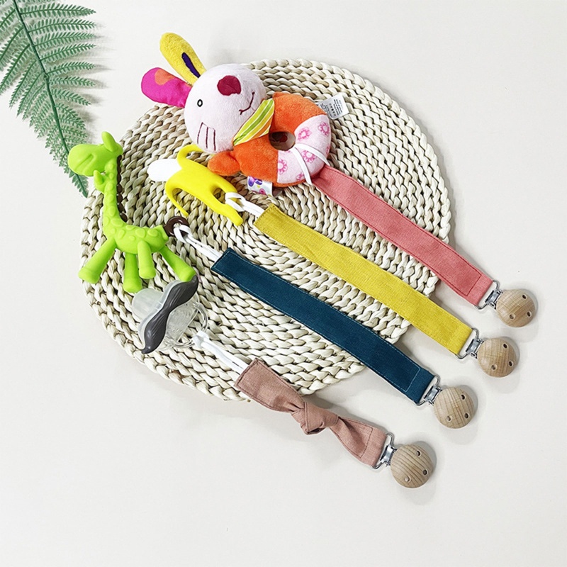 Giá Đỡ Núm Ti Giả Bằng Cotton Có Dây Treo Tiện Dụng Cho Bé Sơ Sinh