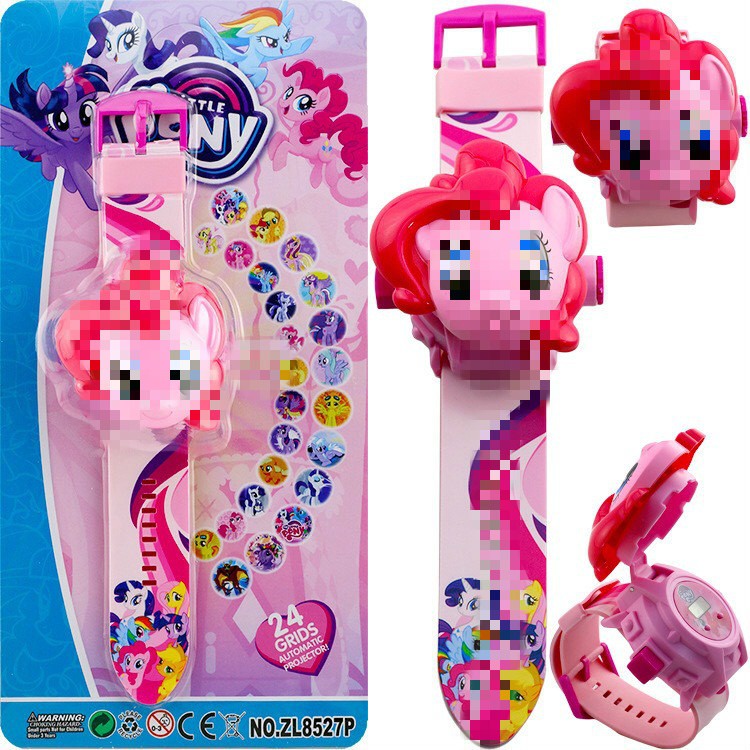 Đồng hồ chiếu 24 hình 3D Paw patrol Chó Cứu Hộ mũ trắng đỏ điện tử đeo tay đủ hình nhân vật hoạt hình thú vị cho bé trai