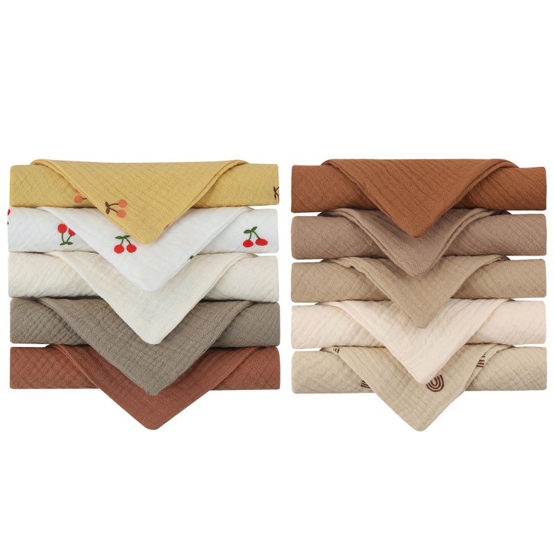 Set 10 Khăn Lau Nước Bọt Cho Bé Tiện Dụng