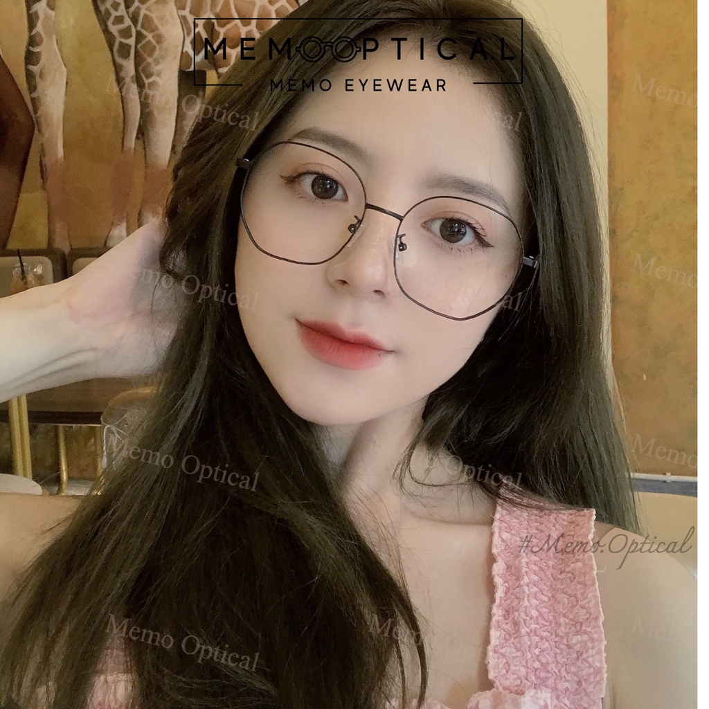 Gọng kính cận nam nữ Memo TITAN hợp kim siêu nhẹ thanh mảnh 3123