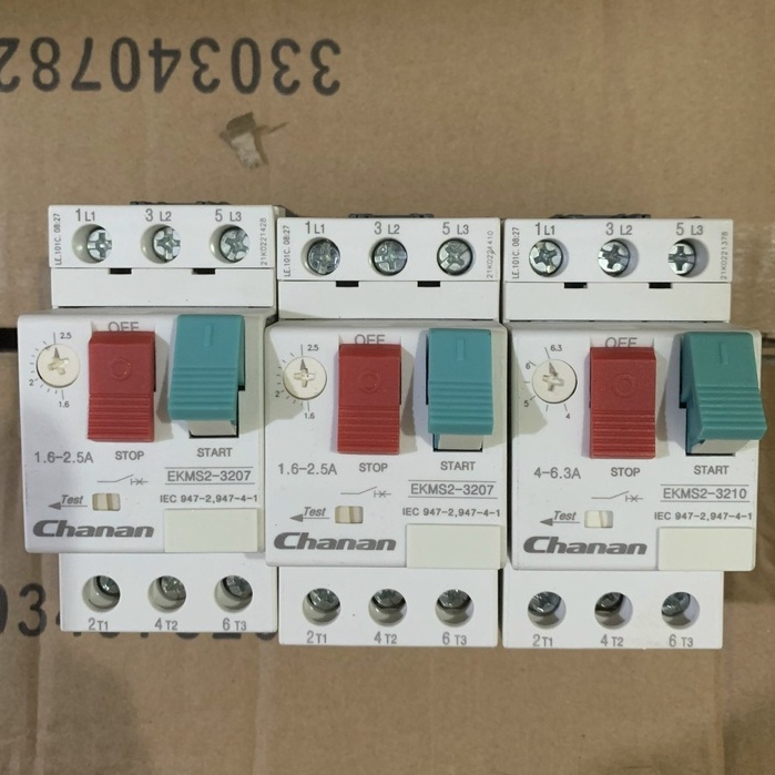 Attomat bảo vệ động cơ hãng CHANA  và tiếp điểm phụ các giải 1-1.6A.....24-32A