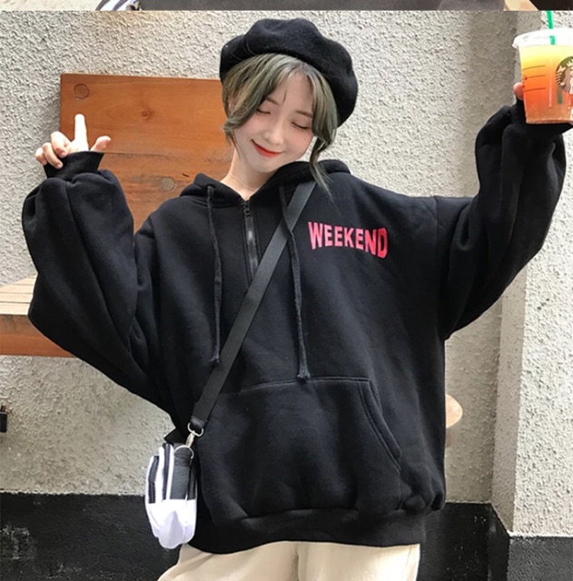 (ORDER) Áo hoodie nỉ tia kéo weekend | WebRaoVat - webraovat.net.vn