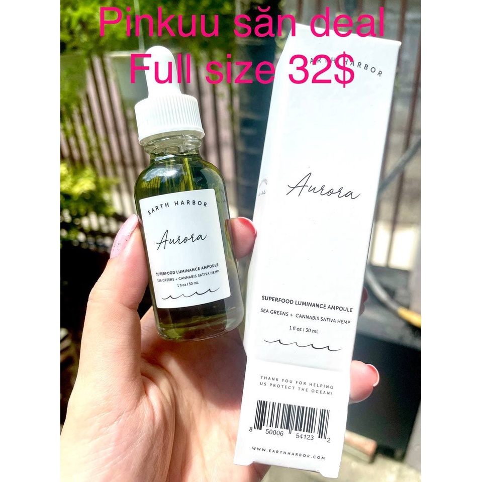 Earth Harbor dầu dưỡng sáng da siêu thực phẩm 32$ ampoule Boxycharm