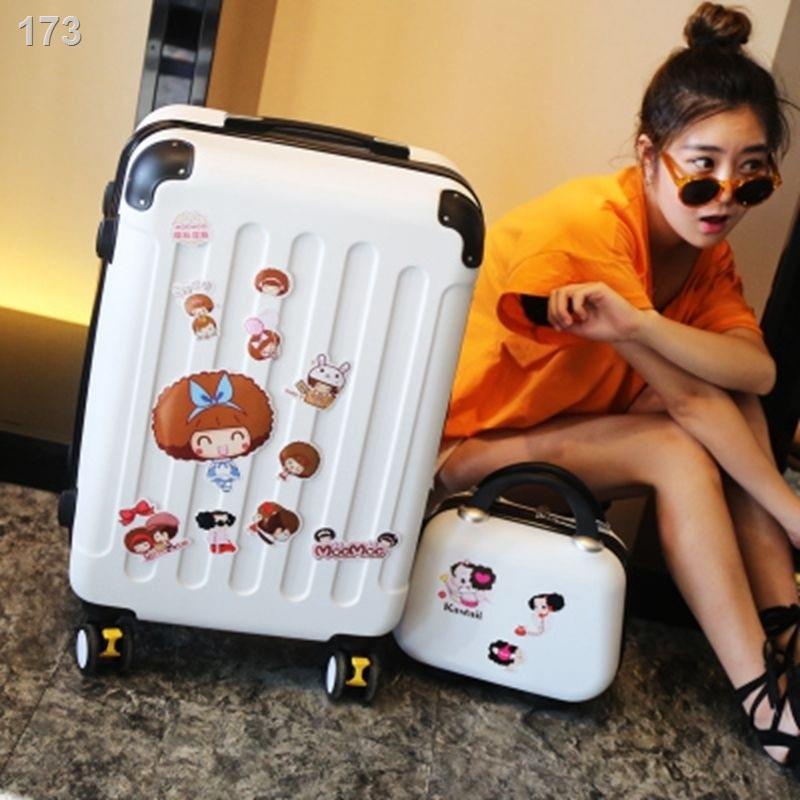[hàng mới]Trường hợp xe đẩy hành lý nữ vali hộp mật khẩu học sinh tiểu túi đi nội trú nam viên đại vận chuyển bánh ph