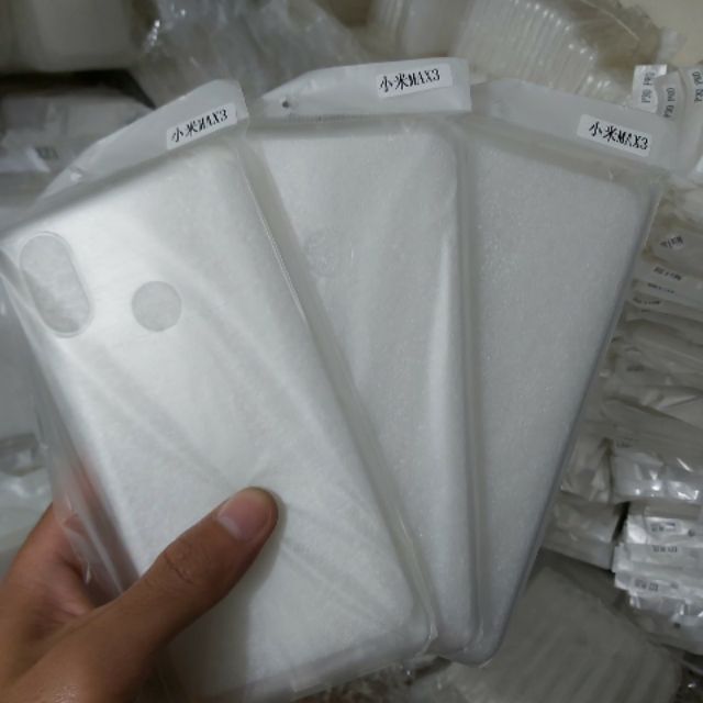 ốp lưng silicon xiaomi mi max 3 trong suốt  cao cấp)