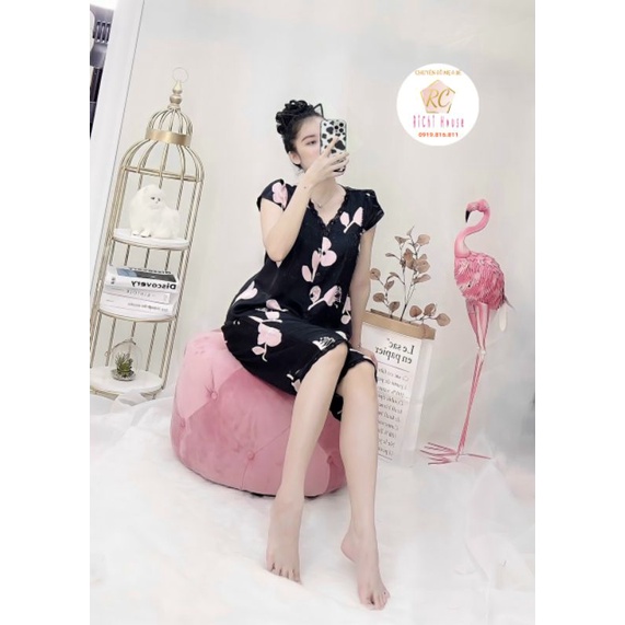 Đồ mặc nhà lửng, chất lụa freesize dưới 65 ký