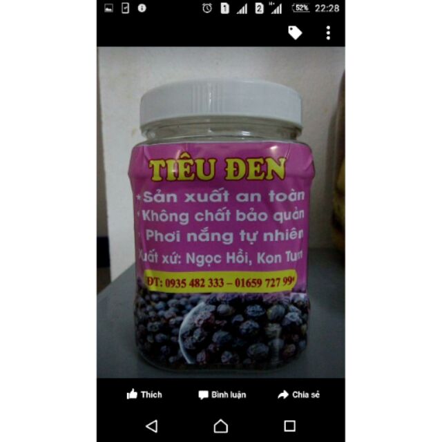 Tiêu đen nhà trồng