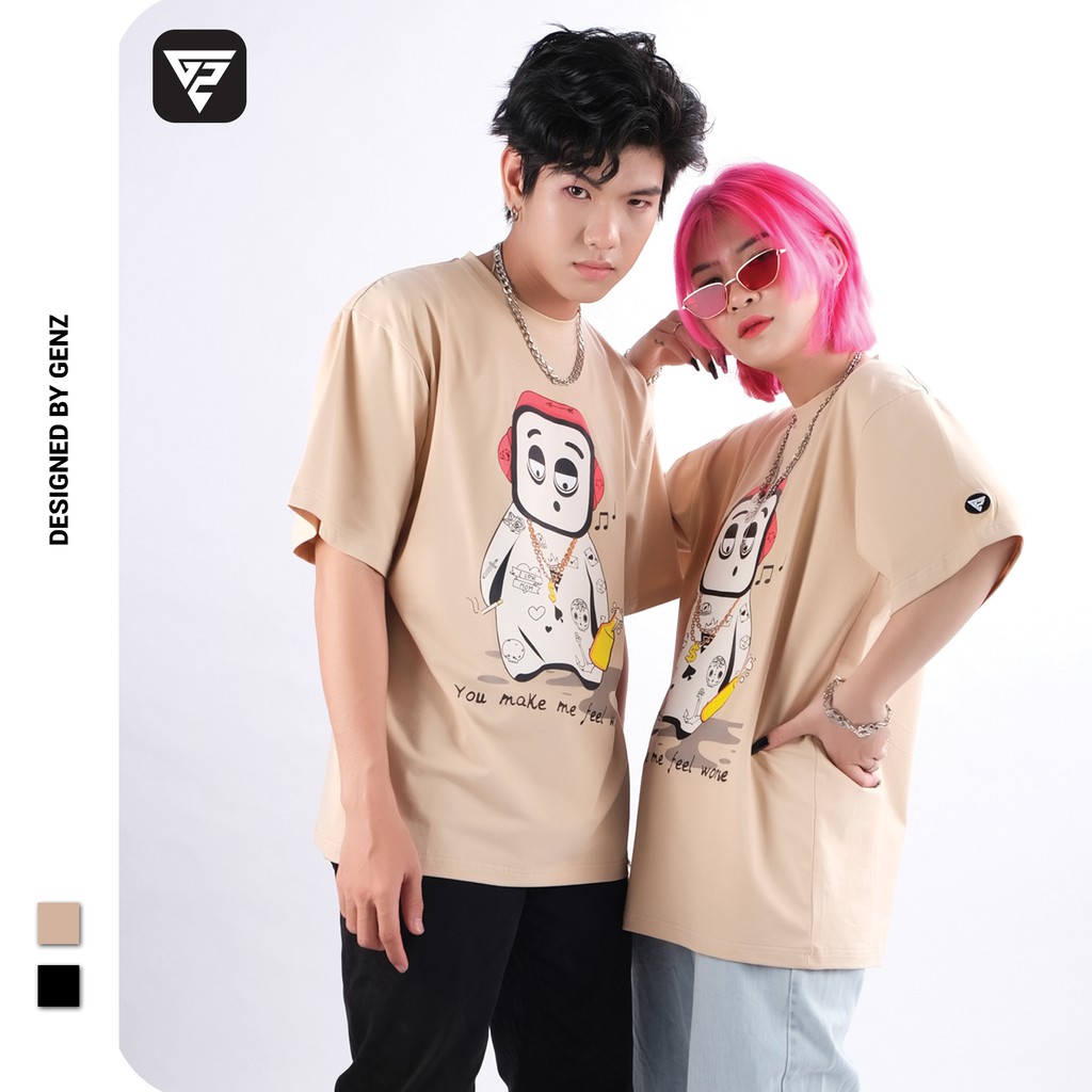 Áo thun tay lỡ GENZ phông Unisex nam nữ Cotton oversize form rộng Bad Gangter | BigBuy360 - bigbuy360.vn