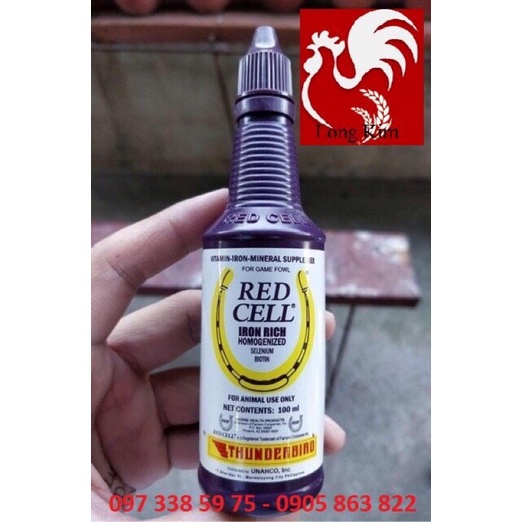 RED CELL IRON RICH 100ML - THỨC ĂN GIÀU VITAMIN KHOÁNG CHẤT CHO CHIẾN KÊ