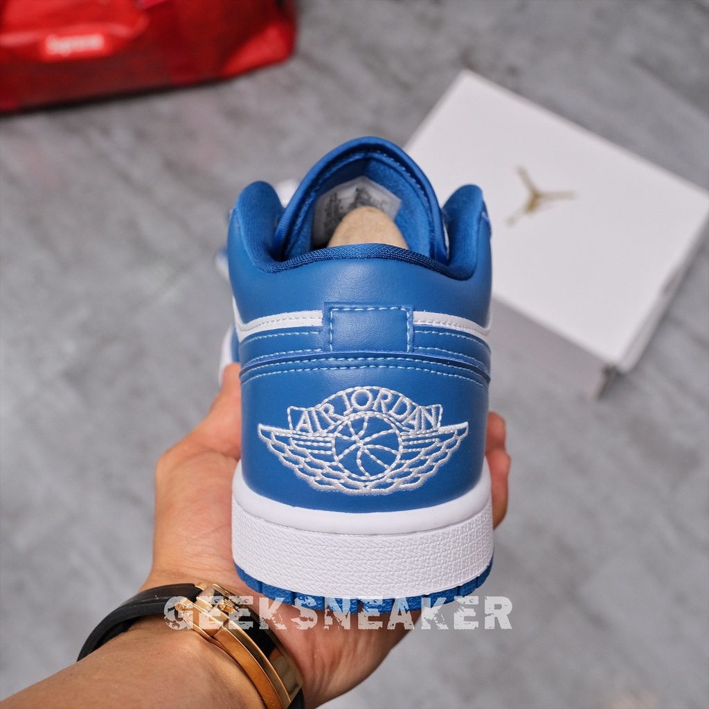 [GeekSneaker] Nguyên bản - SC Giày Sneaker Jordan 1 Low Dark Marina Blue