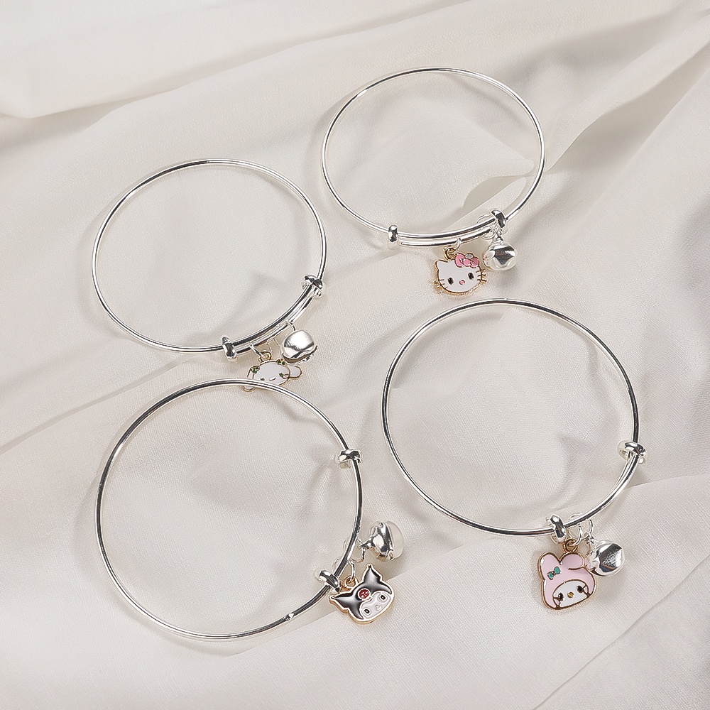 SANRIO Vòng Tay / Vòng Tay Mặt Chuông Hoạt Hình Cún Cinnamon / Melody Kuromi Melody Kuromi Dễ Thương Tùy Chỉnh Ngọt Ngào / Làm Quà Tặng